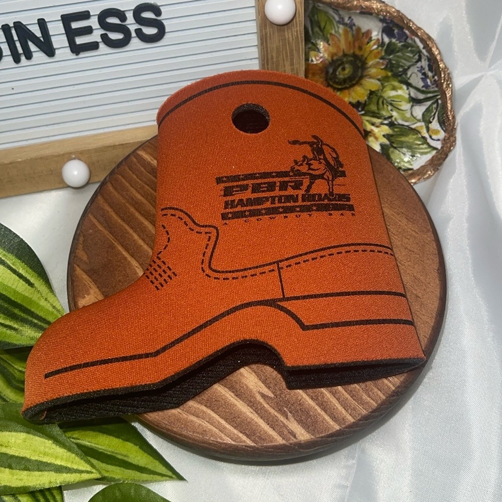 PBR Hampton Roads Legend Cowboy Boot KOOZIE HOLDER COOLER
